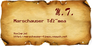 Marschauser Tímea névjegykártya
